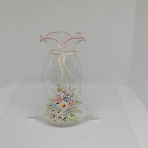 soliflore en verre transparent décor floral
