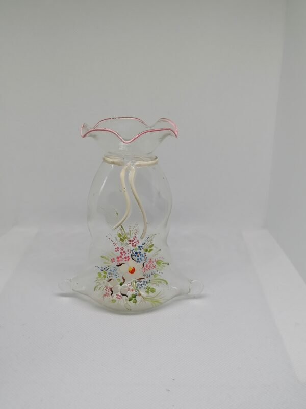 soliflore en verre transparent décor floral