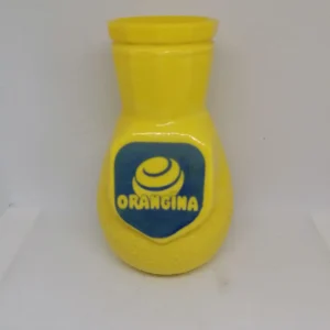 porte-paille orangina vintage année 70 opaline jaune