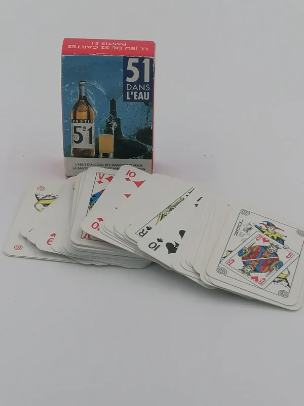 mini jeu de 52 cartes pastis 51