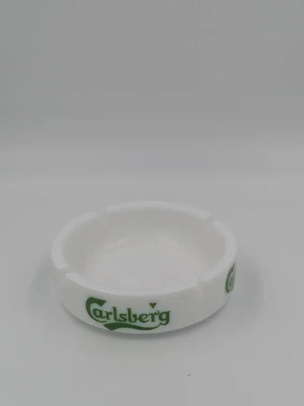 cendrier carlsberg blanc et vert