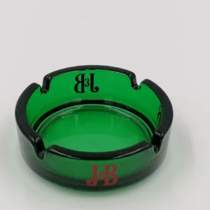 cendrier j&b en verre vert