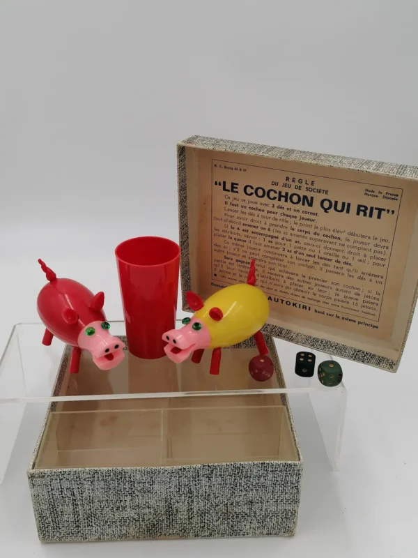 jeu société le cochon qui rit 2 joueurs complet et en bon état vintage années 60