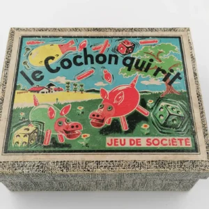 jeu société le cochon qui rit 2 joueurs complet et en bon état vintage année 60