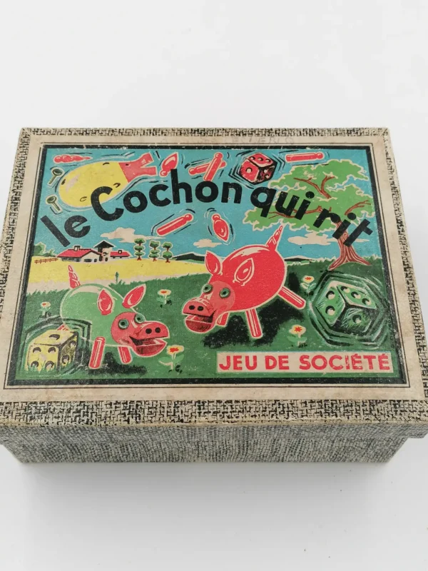 jeu société le cochon qui rit 2 joueurs complet et en bon état vintage année 60