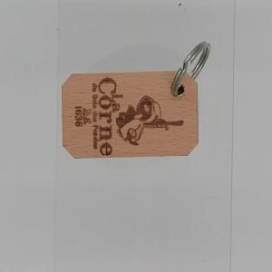 Porte-clé de la marque de bière "la corne du bois du pendu" neuf en bois