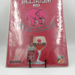 plaque publicitaire bière belge delirium red