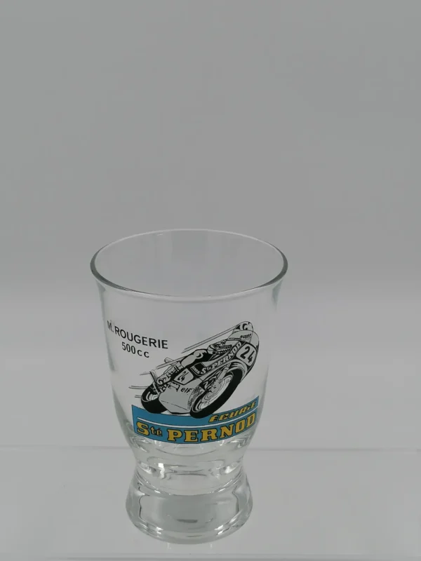 Verre pernod collection pilotes M. Rougerie 500cc verre vintage