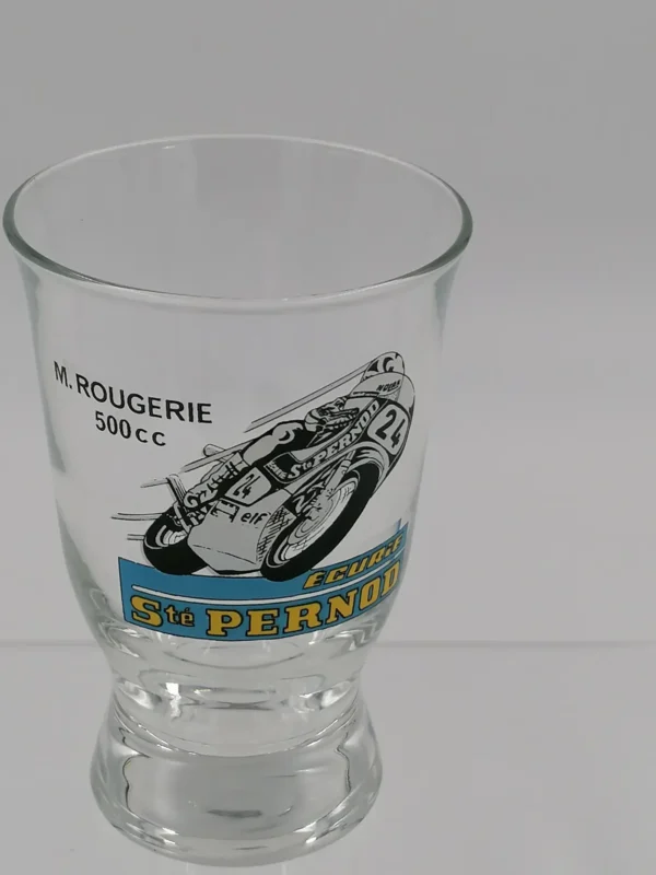 Verre pernod collection pilotes M. Rougerie 500cc verre vintage