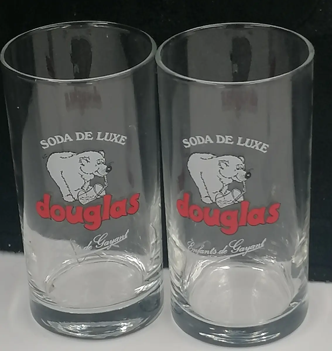 2 verres douglas soda de luxe enfants de gayant