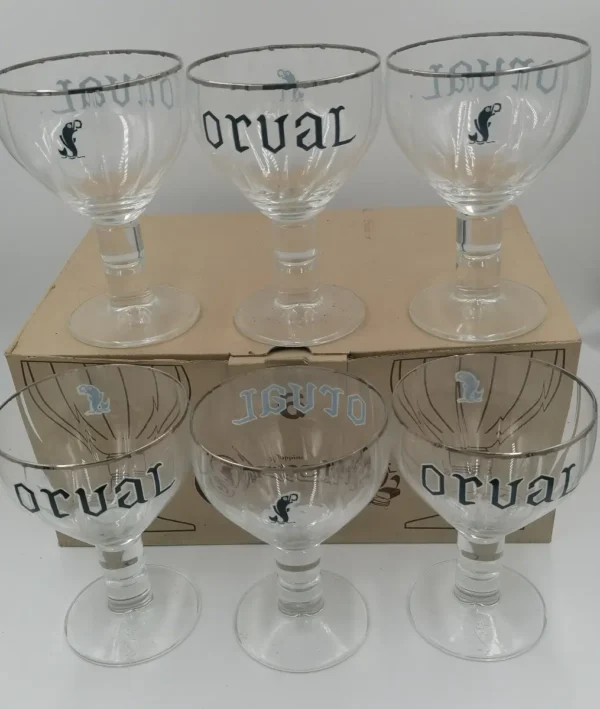 6 verres à bière ORVAL
