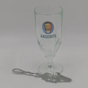 verre absinthe + cuillère de la marque absente