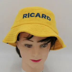 Bob chapeau de la marque d'alcool Ricard , neuf en matière éponge de couleur jaune